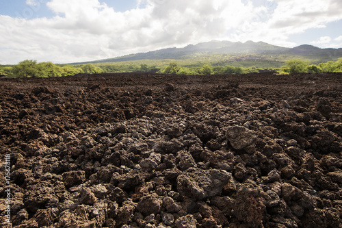 Volcanic rock from lava flow in south Maui