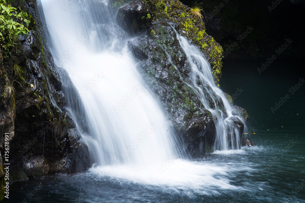 Waterfall on the road to Hana in Maui, Hawaii