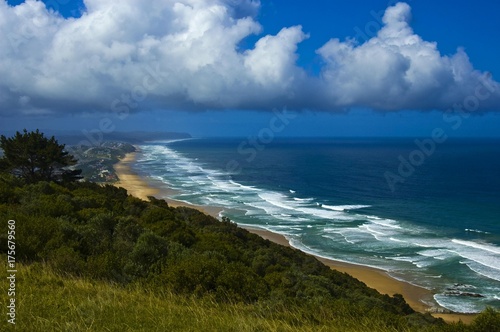 Surf along the shore at Wilderness Bay near Knysna, Garden Route, South Africa, Africa