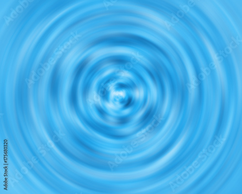 Abstract blue color background. Top view of a water drop.