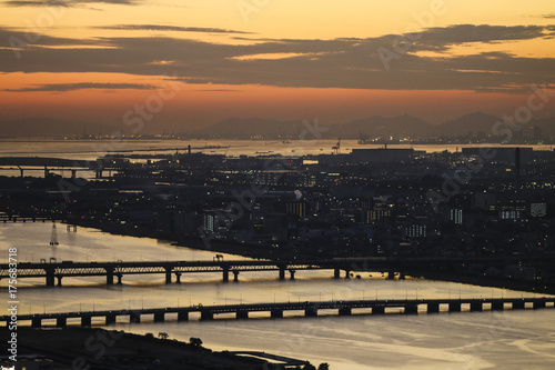 Wallpaper Mural 大阪の夕焼け Torontodigital.ca