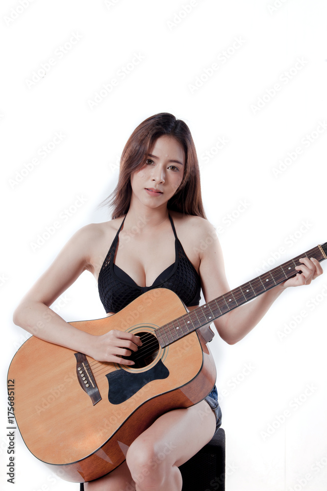 asian Beauty,Beautiful Skin care woman isolated on white background