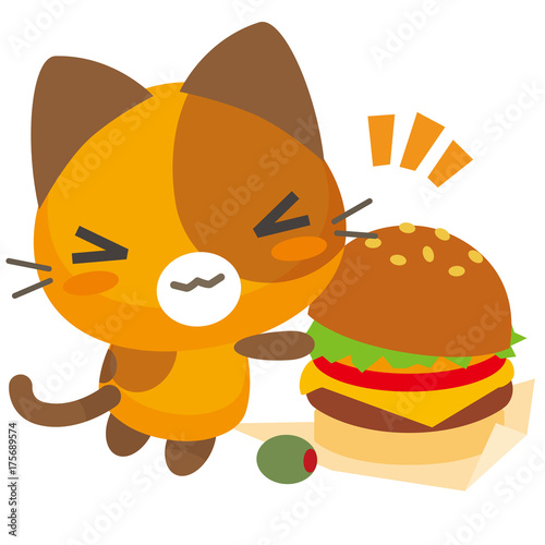 ネコとーく。三毛猫+グルメ