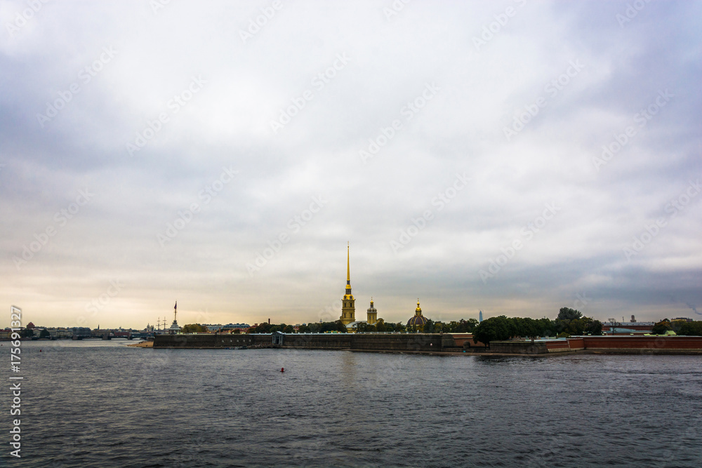 View of the Peter and Paul fortress, Saint Petersburg.