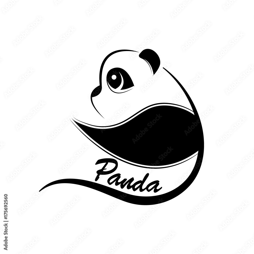Naklejka premium panda logo design vector.