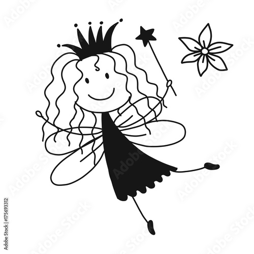 Cute little fairy, sketch for your design