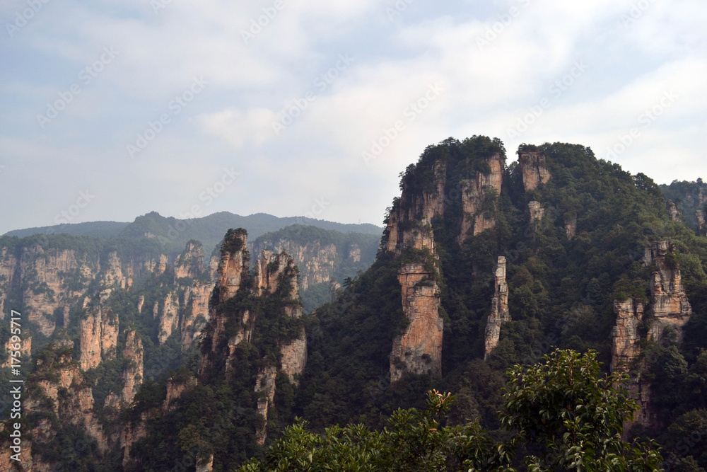 Lookout view while hiking around Wulingyuan Scenic Area. What a spectacular view!