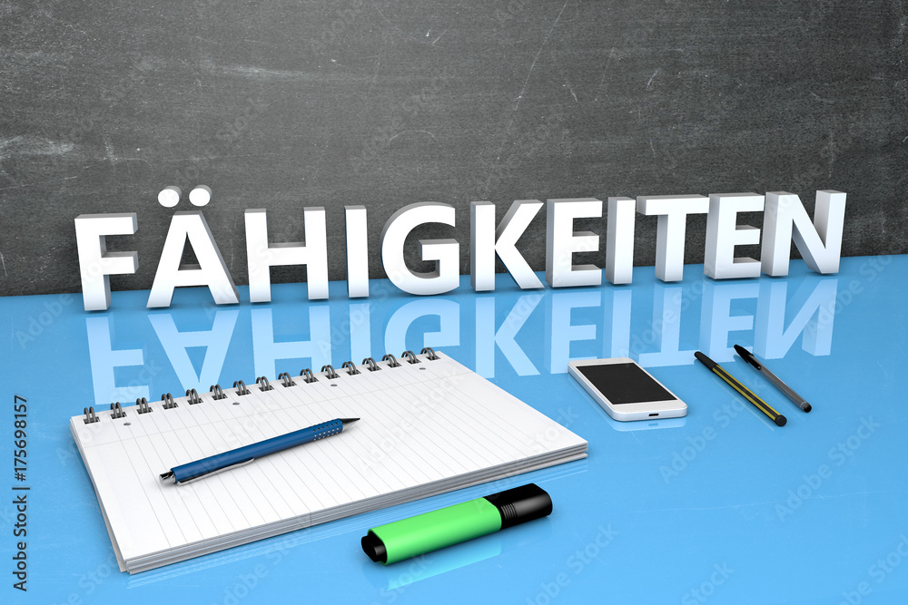 Faehigkeiten text concept Faehigkeiten text concept