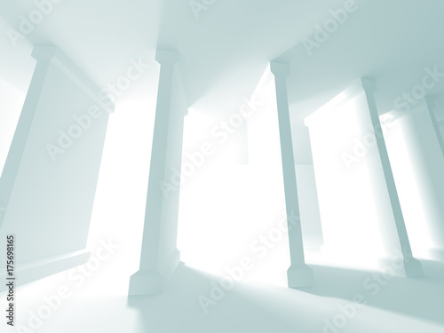 Abstract Modern White Architecture Background