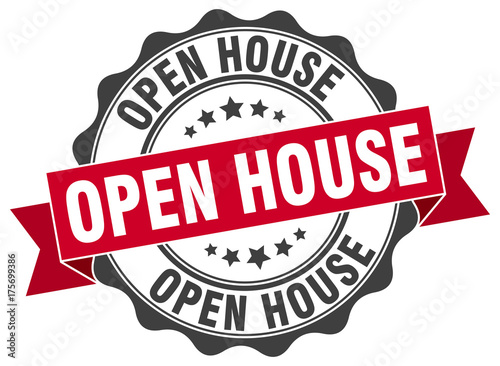 open house stamp. sign. seal
