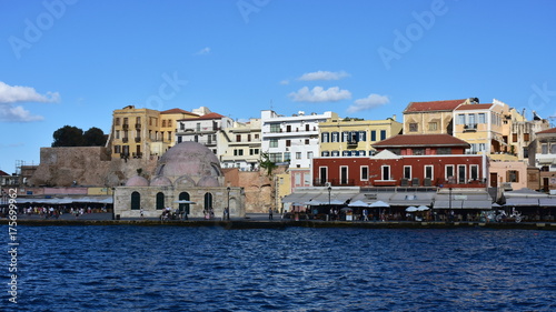 Venetian harbor in town Chania,island Crete,Greece © gallas