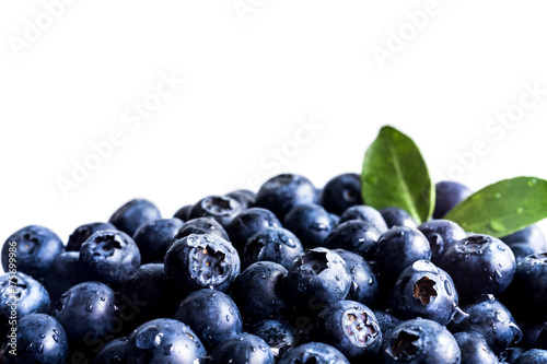 Close up of Juicy and fresh blueberries, Macro, Healthy eating
