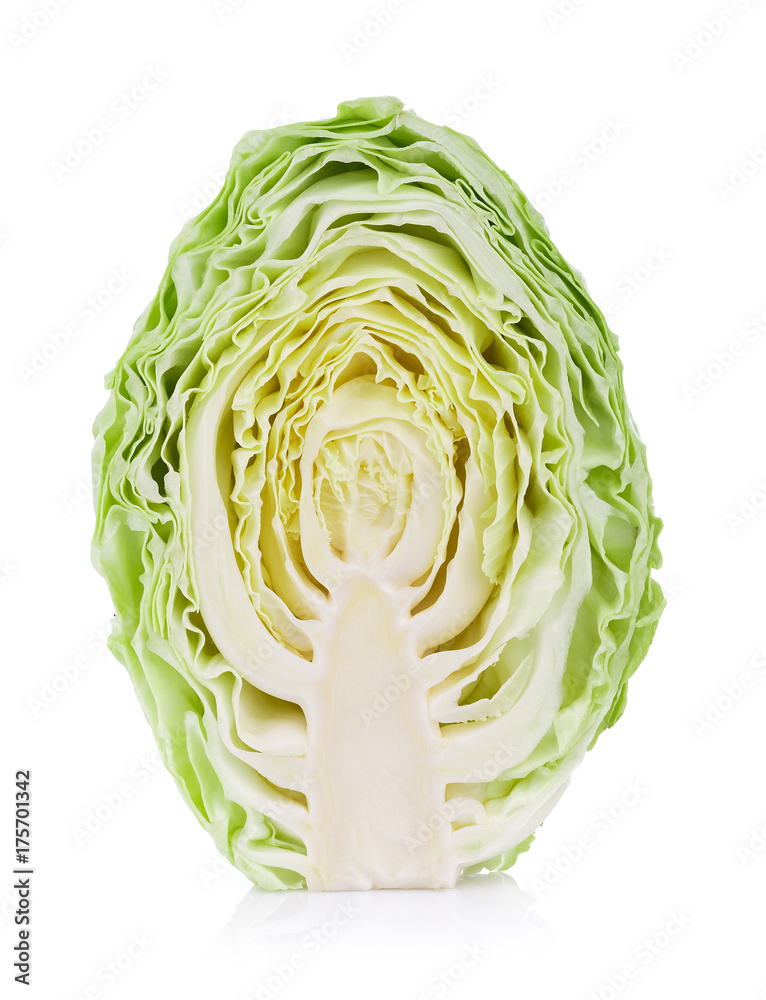 Obraz premium pointed cabbage isolated on white background