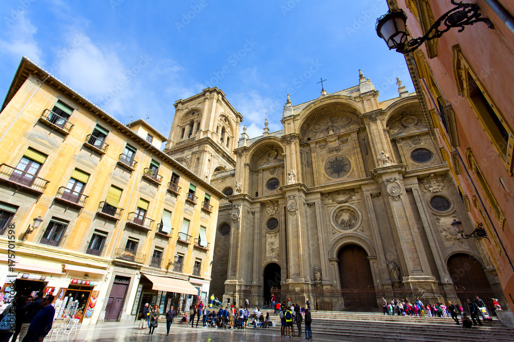 Obraz premium The famous cathedral in Granada, Andalusia