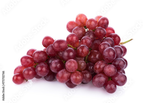 Ripe red grape isolated on white background