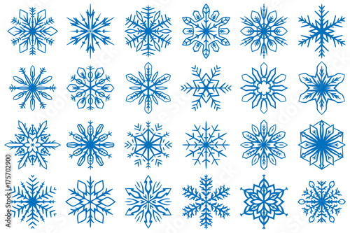Snowflake Vector Ornaments Set 11