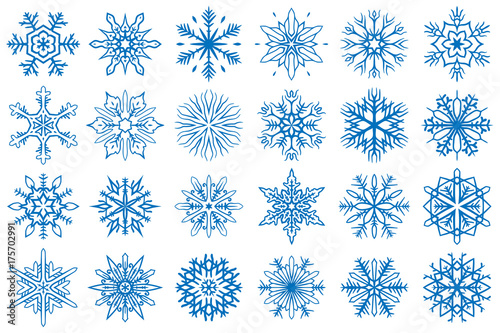 Snowflake Vector Ornaments Set 13