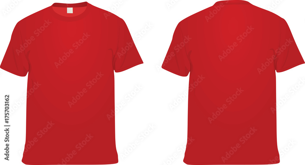 Red t shirt. vector illustration Stock Vector | Adobe Stock