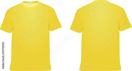 Yellow  t shirt. vector illustration