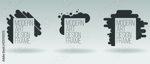 Modern vector frame Art  for graphic uses. abstract frame colorful geometric .set of frame element for design business cards,  invitations, gift cards, flyers brochures. 
