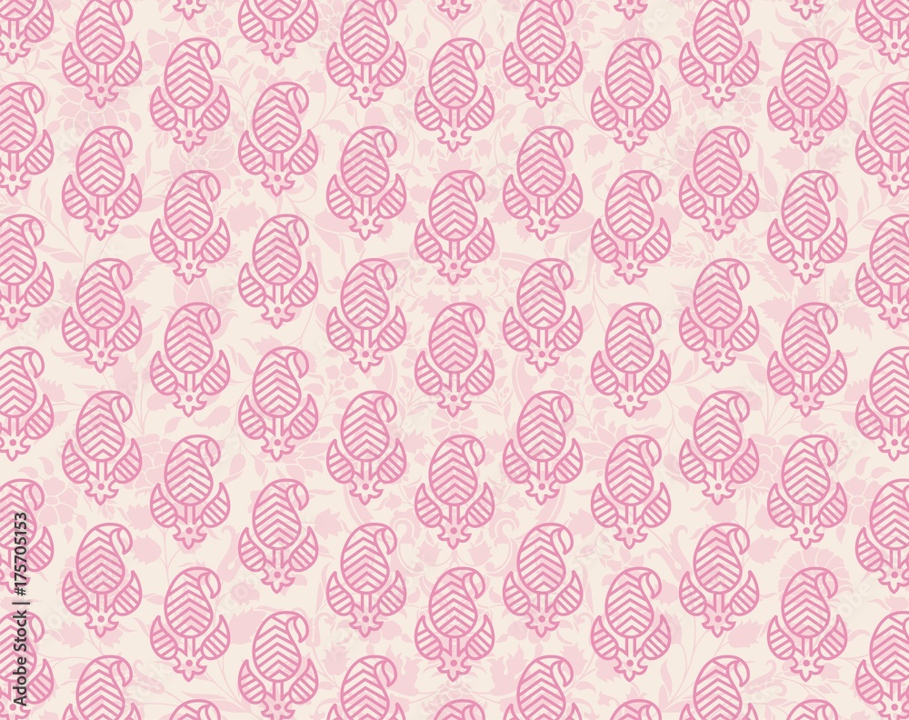 wedding card design, paisley floral pattern , India wedding card design, paisley floral pattern , India
