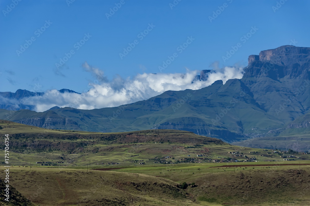 Various rock formed in Drakensberg mountain, South Africa