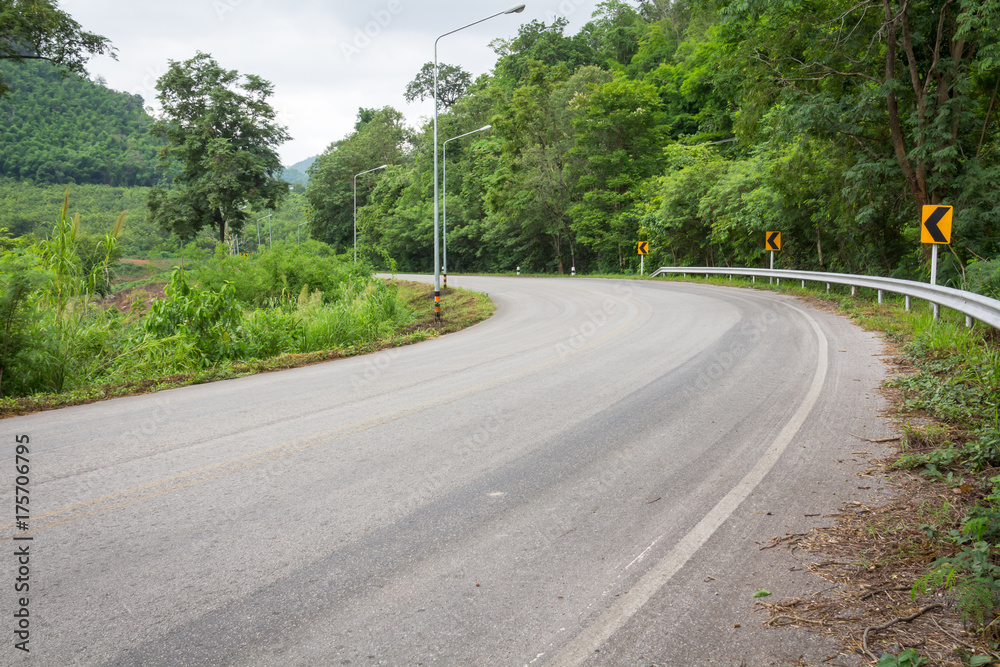 Road in forest Thailand Road in forest Thailand