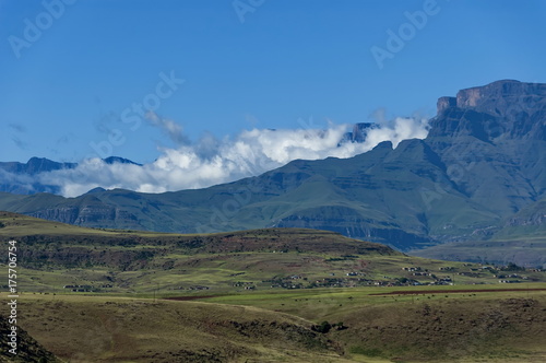 Various rock formed in Drakensberg mountain, South Africa