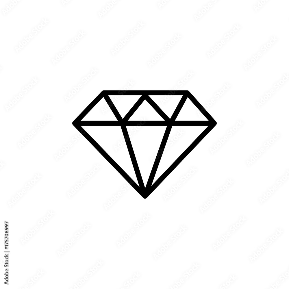 Diamond line icon Diamond line icon
