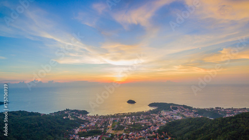 sunset above the way to Kata Karon beach.