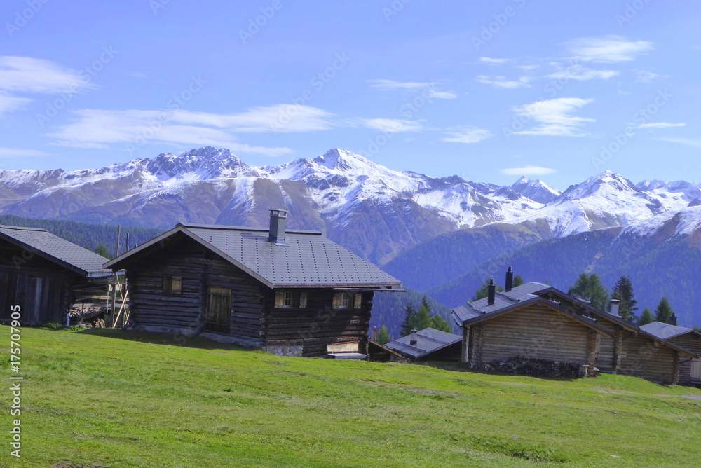 Wiesener Alp, Blick gegen Davoser Berge