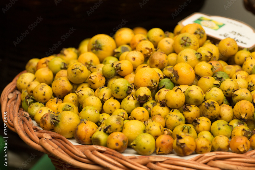 Exotic Cattley guava fruit
