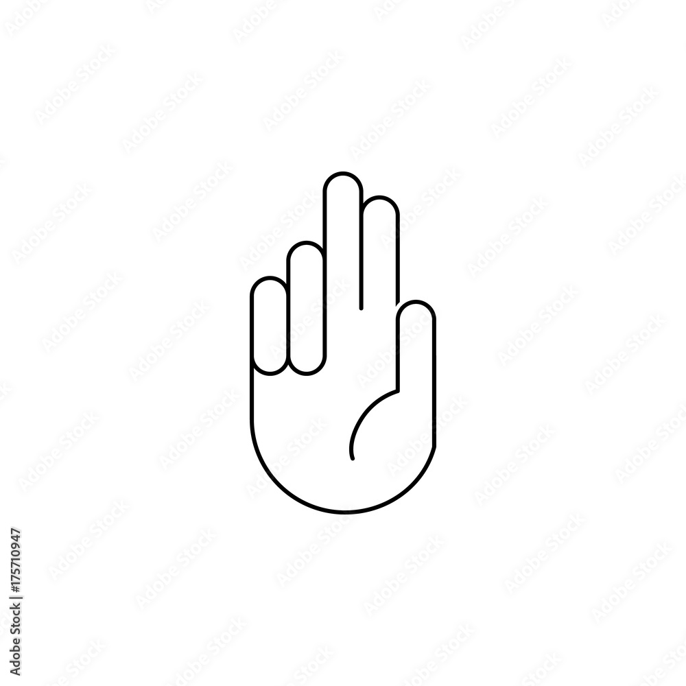 Meditation hands icon