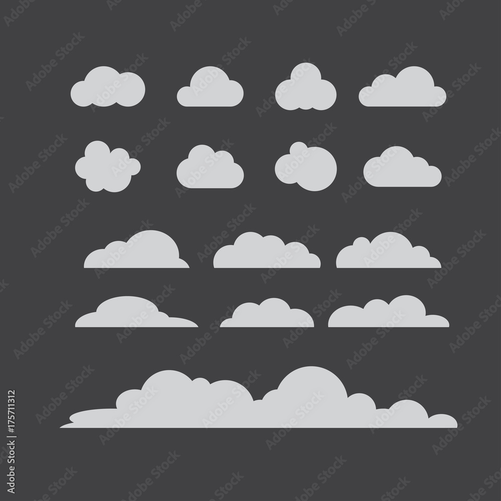Illustration vector of cloud collection