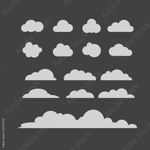 Illustration vector of cloud collection