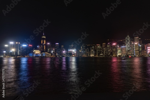 Skylinne at night from Hong kong