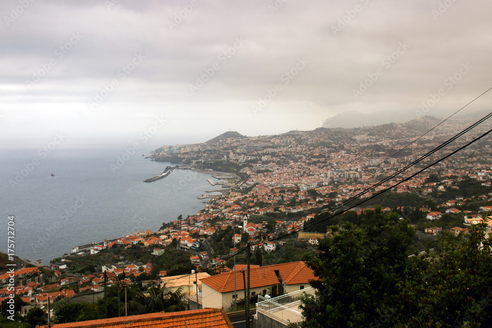Wide view of Funchal city
