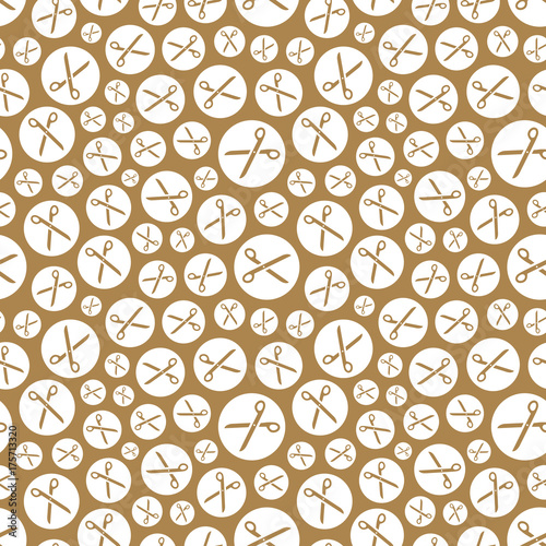 Scissors. Seamless pattern. Abstract background. Vector illustration.