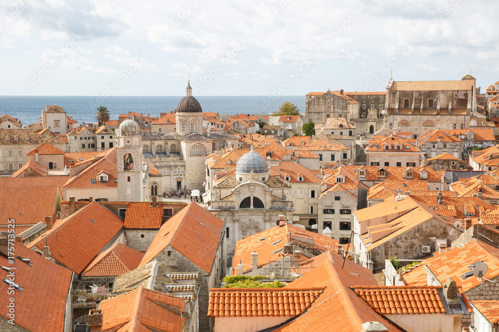 Croatia. Ancient town Dubrovnik panoramic view