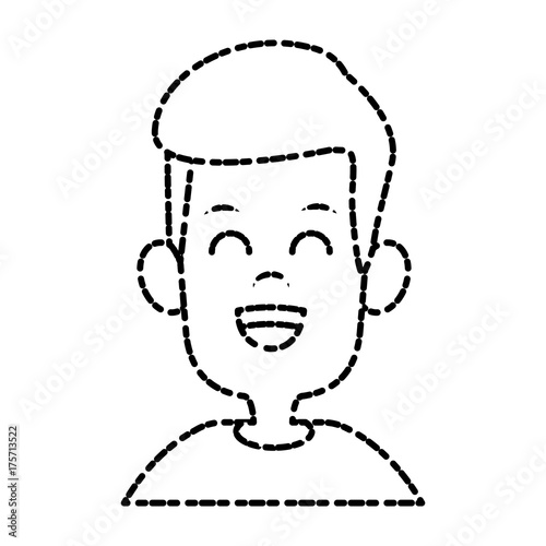 Cute boy cartoon icon vector illustration graphic design