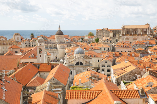 Croatia. Ancient town Dubrovnik panoramic view