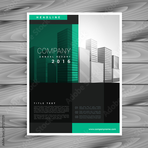dark company brochure poster template design in geometric shape style