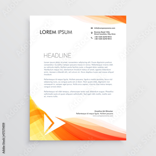 modern creative letterhead design template vector