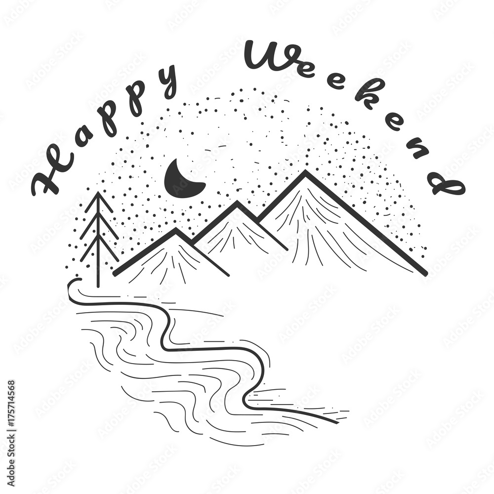 Fototapeta premium happy weekend