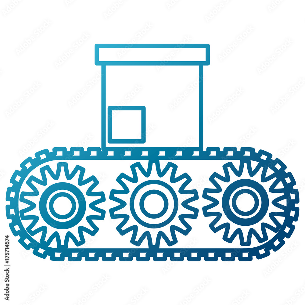 Box in conveyor icon vector illustration graphic design Box in conveyor icon vector illustration graphic design