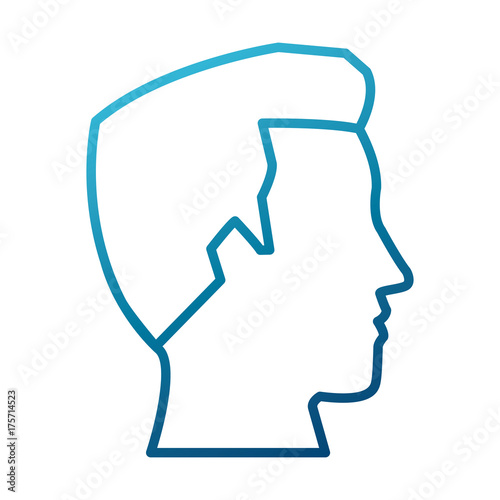 Man head silhouette icon vector illustration graphic design