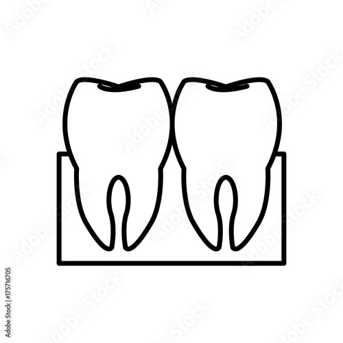 Tooths and dental care icon vector illustration graphic design