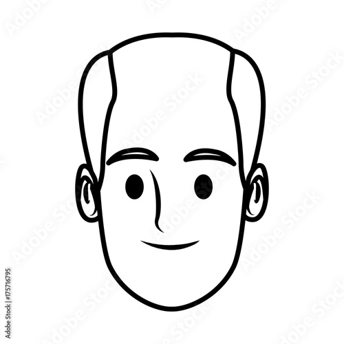 Man face cartoon icon vector illustration graphic design