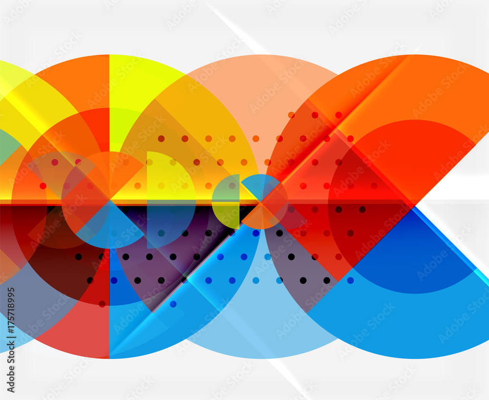Circle elements on black background Circle elements on black background