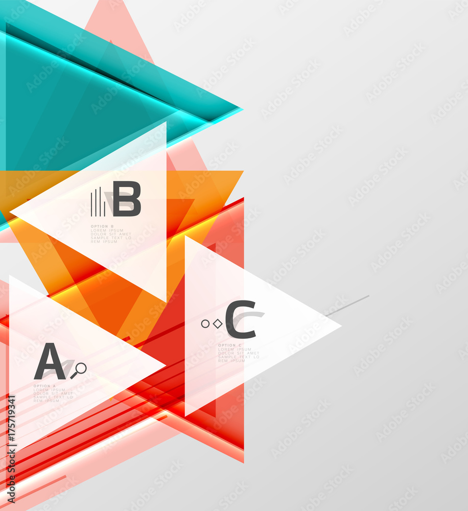 Color triangles background design Color triangles background design